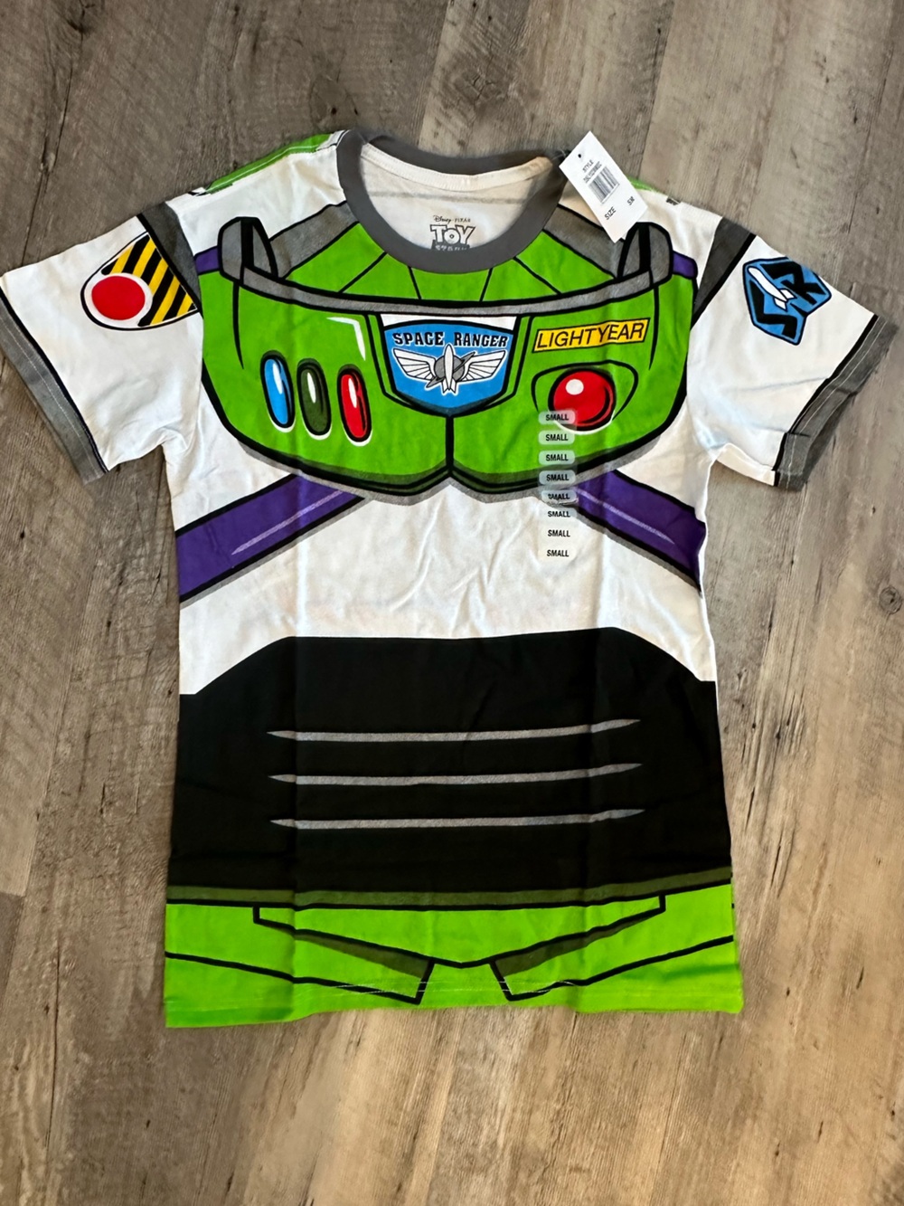 Disney Pixar Brand New Toy Story Buzz Adult Costume Tee - Small